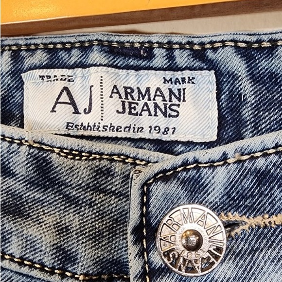 Armani Jeans Faded Navy Denim - Picture 6 of 6